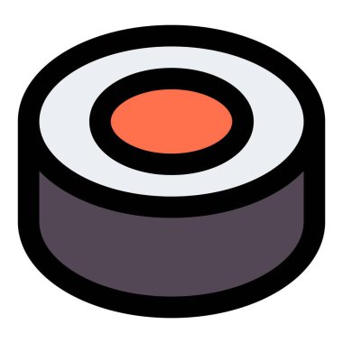 Lezzetli maki sarılı suşi rulosu