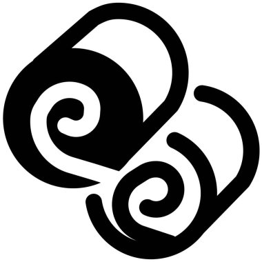 Tatlı rulo ana hatları vektör illüstrasyonu