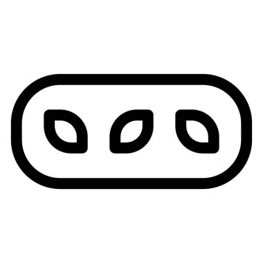 Dekorasyonlu eclairs çizgi vektör simgesi