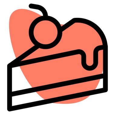 Sernik cheesecake hafif vektör çizimi