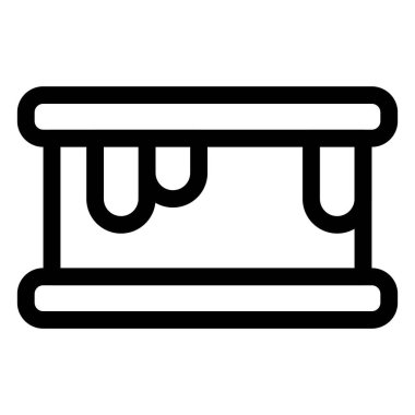 S 'more çizgi vektör çizimi dolduruldu