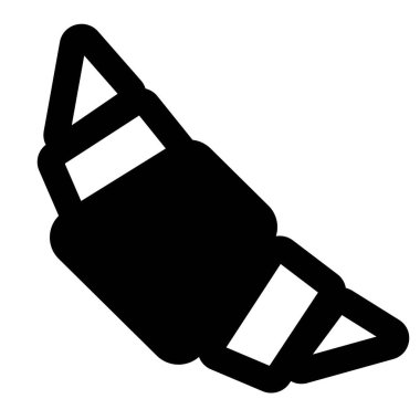 Kruvasan puf çizgisi vektör simgesi