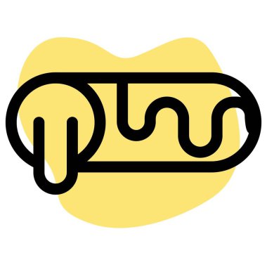 Kremalı ekler çizgi vektör simgesi