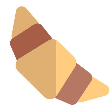 Kruvasan puf çizgisi vektör simgesi