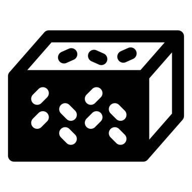 Lamington tatlı ikonu seti