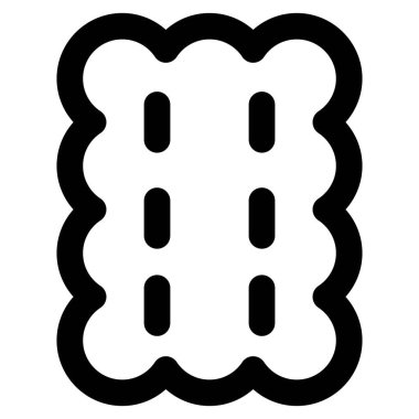 Smakager bisküvi çizgi vektör çizimi