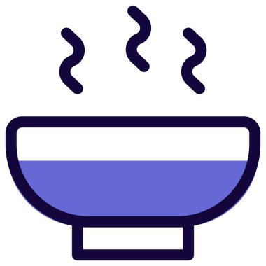 Sıcak çorba kasede servis edilir.