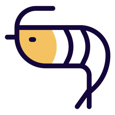 Çiğ karides yemek hazırlamak için tutulur.