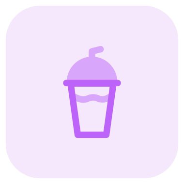 Tek kullanımlık granita cam taslak vektör simgesi