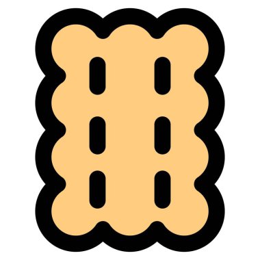 Smakager bisküvi çizgi vektör çizimi