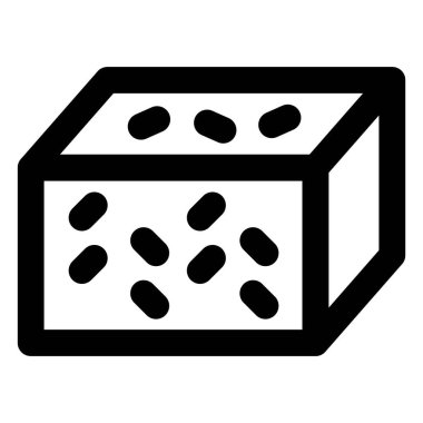 Lamington tatlı ikonu seti