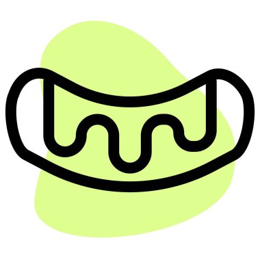 Chocolaty eclairs çizgi vektör simgesi