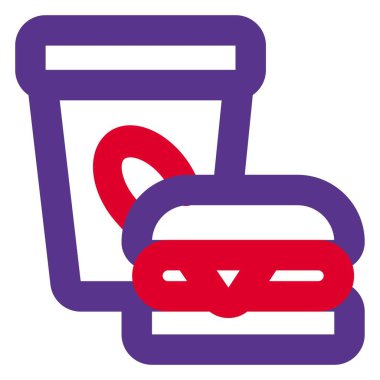 Gevrek bir kahveli gevrek bir çizburger..