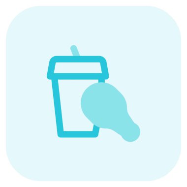 Alkolsüz içecek ve servis için tavuk karışımı.