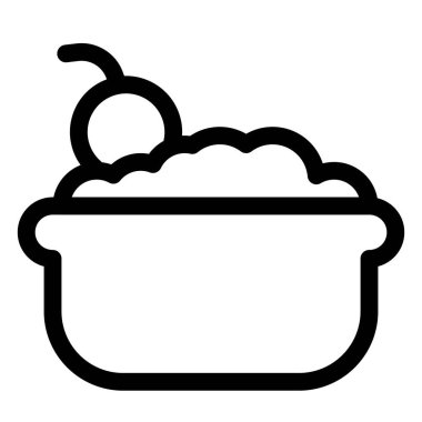 Lezzetli parçalanmış çizgi vektör simgesi