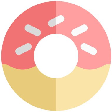 Karamelize edilmiş donut çizgisi vektör simgesi