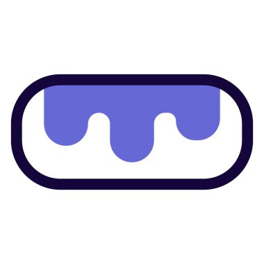 Eclairs puff dış hat vektör simgesi