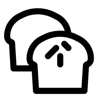 Pound cake ana hatlı vektör illüstrasyonunu dilimler