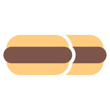 Alfajor tatlı ışık vektör simgesi