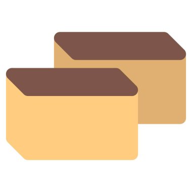 Kasutera pasta çizgisi simgesi seti