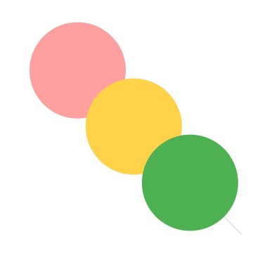 Yumuşak dango çizgi simgesi vektörü