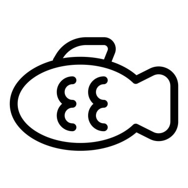 Fırınlanmış Taiyaki çizgisi çizimi