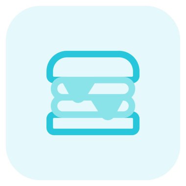 Lezzetli hamburgerle çifte buluşma.