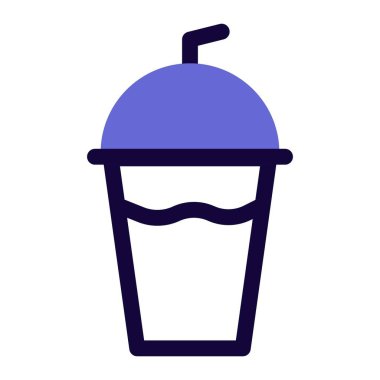 Tek kullanımlık granita cam taslak vektör simgesi