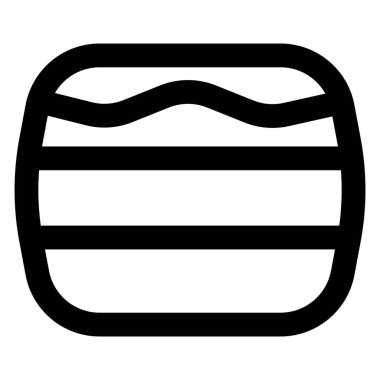 Krapfen tatlı taslak simgesi seti