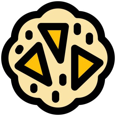 Mısır ile süslenmiş kızarmış tortilla.