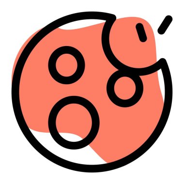 Isırılmış samur çizgisi vektör çizimi