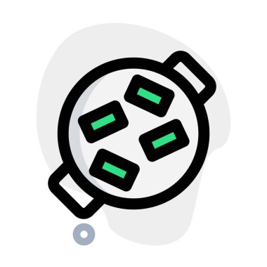 Lezzetli tteok ana hatlı vektör çizimi