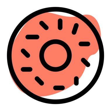 Serpiştirilmiş ciambella ana hatlı vektör simgesi