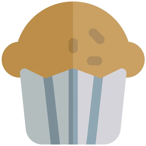 Muffin Dessert Line Icon Set — 스톡 벡터