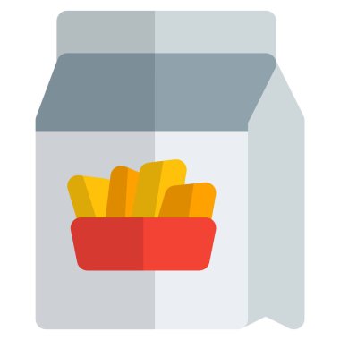 Patates kızartması için tek kullanımlık kese kağıdı.