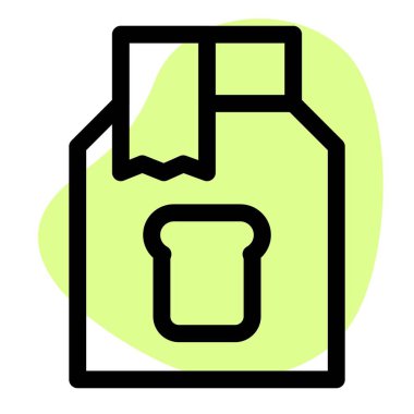 Faturalı tek kullanımlık ekmek paketi.