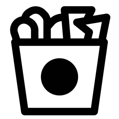 Kızarmış tavuk kanatlı kova..