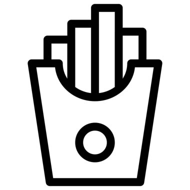 Kızarmış patates karton kutu.