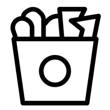 Kızarmış tavuk kanatlı kova..