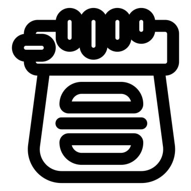 Hamburger paketini tutarken..