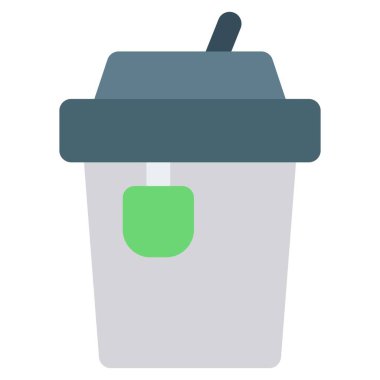 Çayı paket servis bardağına doldurdum.