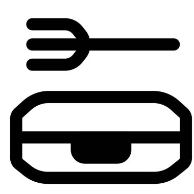 Paketlenmiş yiyecekle çatal..