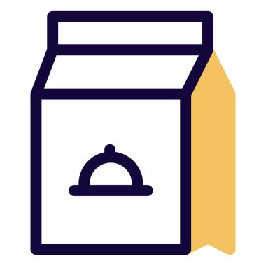 Mühürlü kağıt poşet lezzetli fast food..