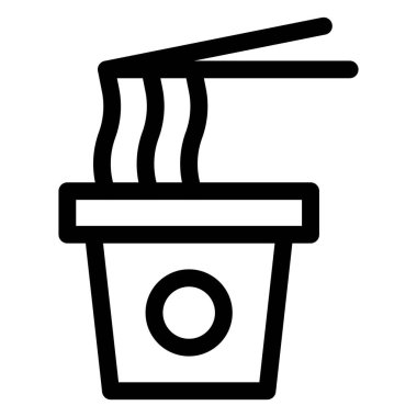 Çubuklu erişteler tek kullanımlık kutuda.