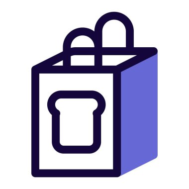 Ekmekli alışveriş torbası.