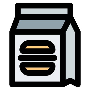 Mühürlü doldurulmuş hamburger paketi..