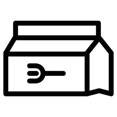 Mühürlü karton kutu fast food taşıyor..