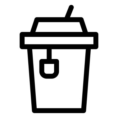 Çayı paket servis bardağına doldurdum.