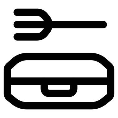 Paketlenmiş yiyecekle çatal..