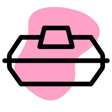 Lezzetli fast food taşıyan karton kutu..